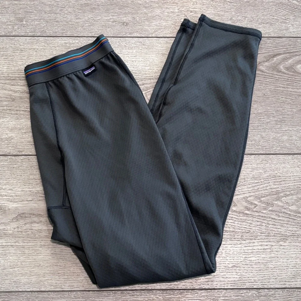 Patagonia Capilene Midweight Baselayer Pants Mens Small Grey Outdoors Camping